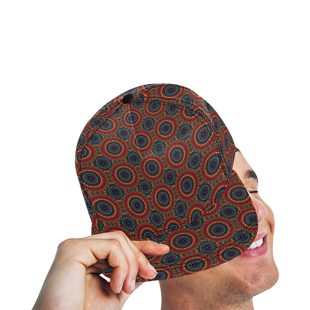 Bohemian Mandala Style Print Snapback Cap