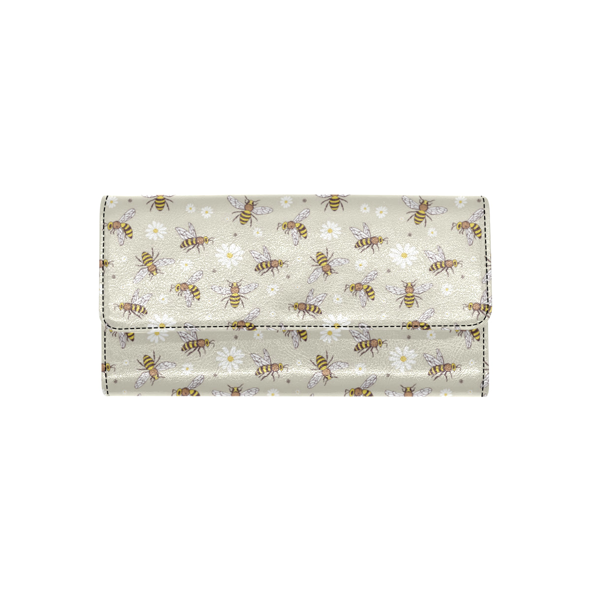 Bee Pattern Print Design 03 Women's Trifold Wallet