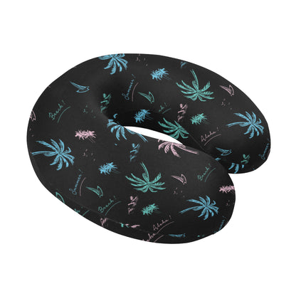 Aloha Hawaii Pattern Print Design 03 U-Shaped Travel Neck Pillow