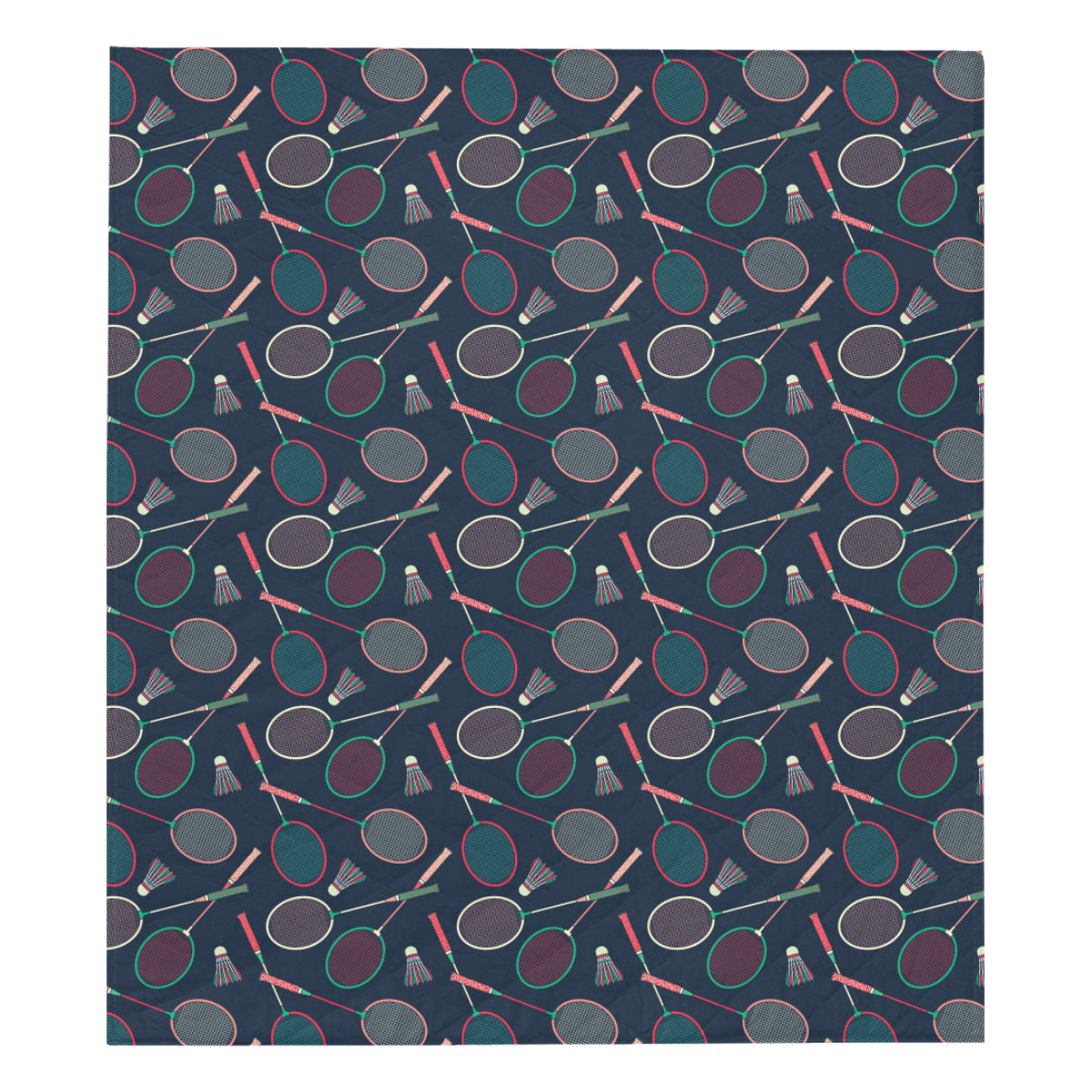 Badminton Pattern Print Design 03 Premium Quilt