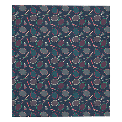 Badminton Pattern Print Design 03 Premium Quilt