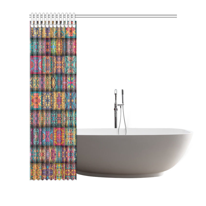 Mandala Style Design Print Shower Curtain