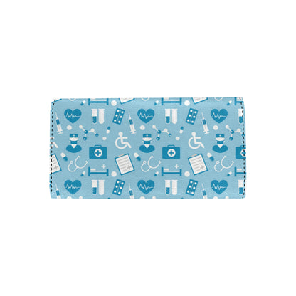 Medical Pattern Print Design 05 Women's Trifold Wallet