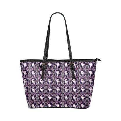 Unicorn Fantastic Flower Leather Tote Bag