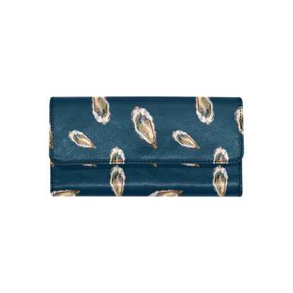 Oyster Pattern Print Design 03 Women's Trifold Wallet