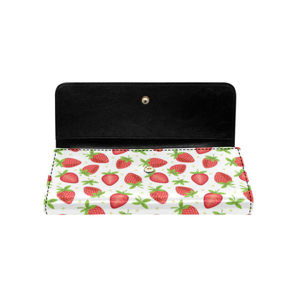 Strawberry Pattern Print Design SB07 Women's Trifold Wallet