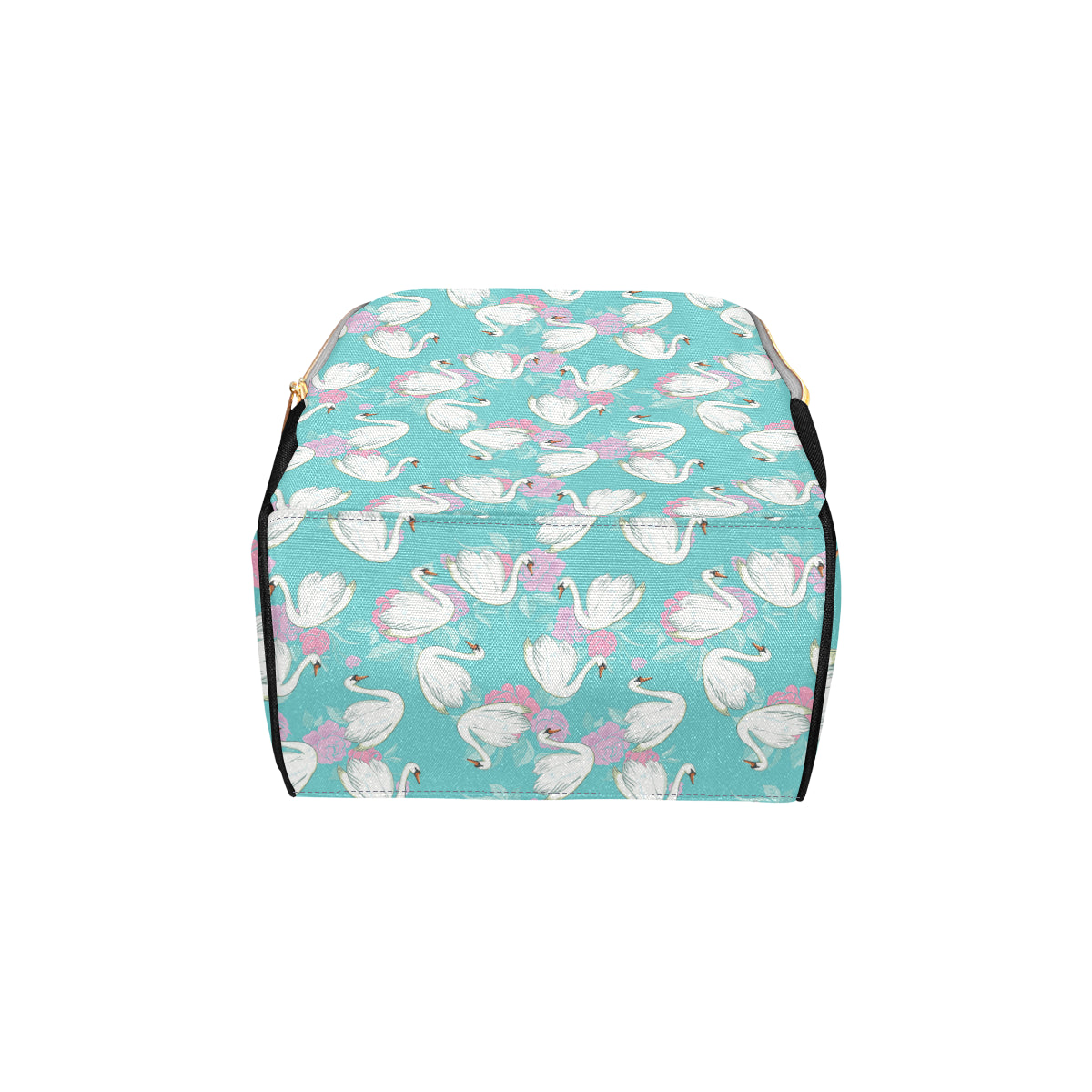 Swan Pattern Print Design 03 Diaper Bag Backpack