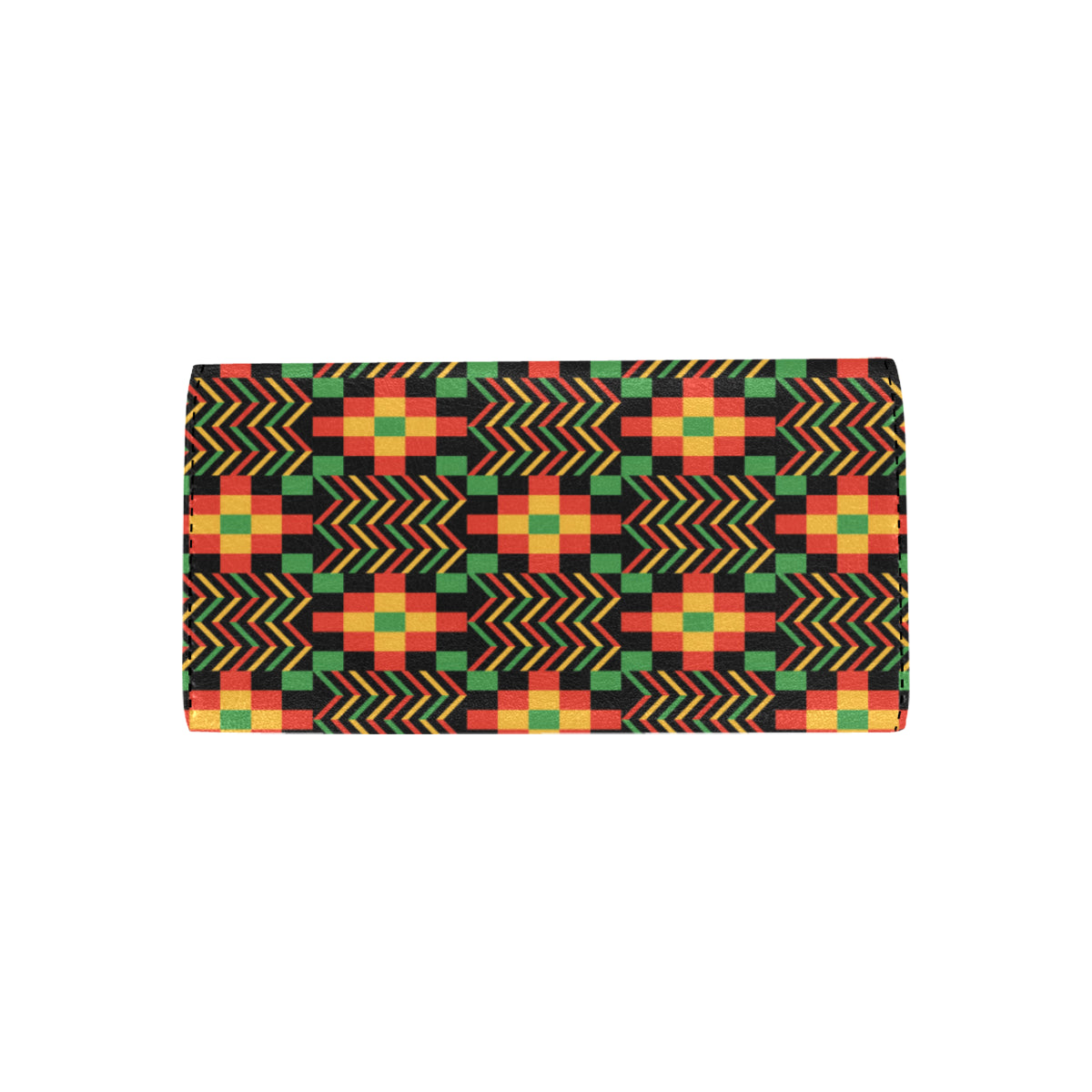 Kente Pattern Print Design 01 Women's Trifold Wallet
