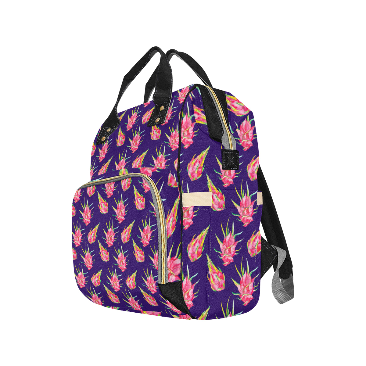 Dragonfruit Pattern Print Design DF02 Diaper Bag Backpack