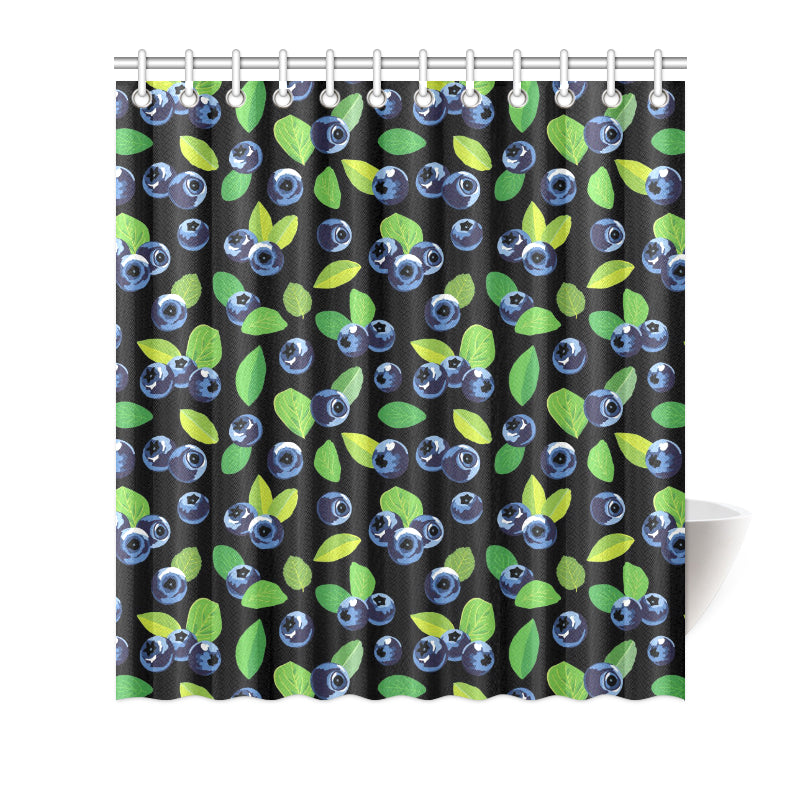 Blueberry Pattern Print Design BB03 Shower Curtain