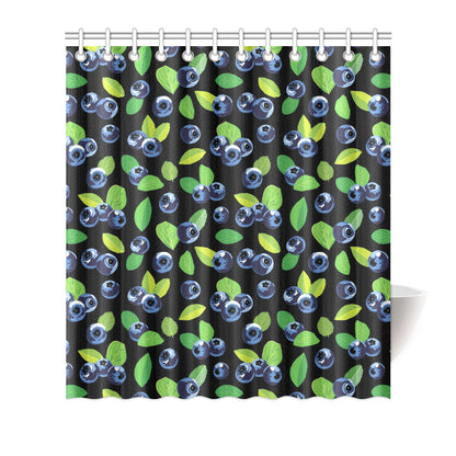 Blueberry Pattern Print Design BB03 Shower Curtain