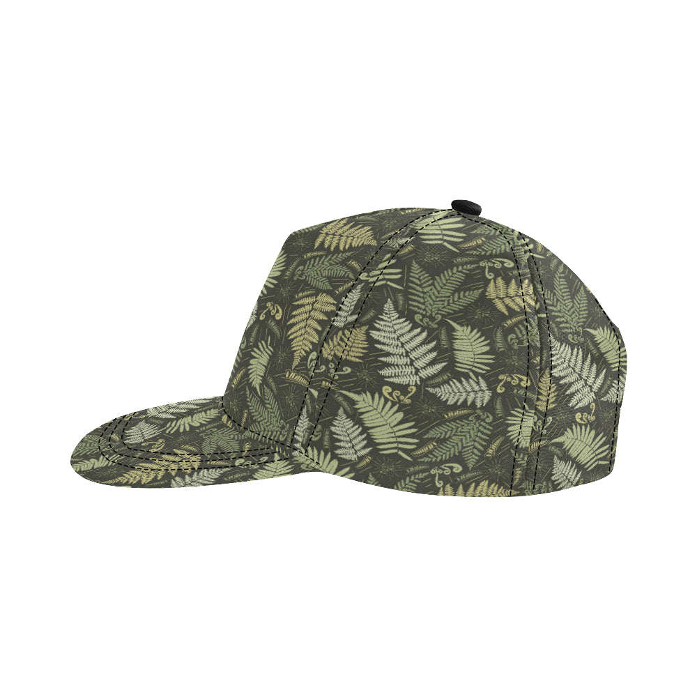 Fern Leave Green Print Pattern Snapback Cap