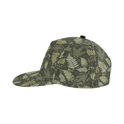 Fern Leave Green Print Pattern Snapback Cap