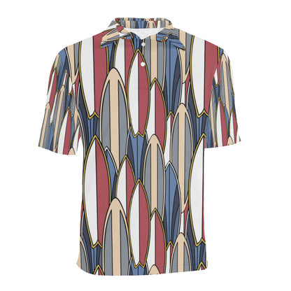 Surf board Pattern Men Polo Shirt