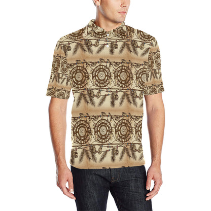 Dream catcher vintage native Men Polo Shirt