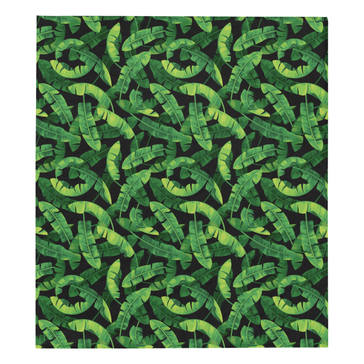 Banana Leaf Pattern Print Design 02 Premium Quilt