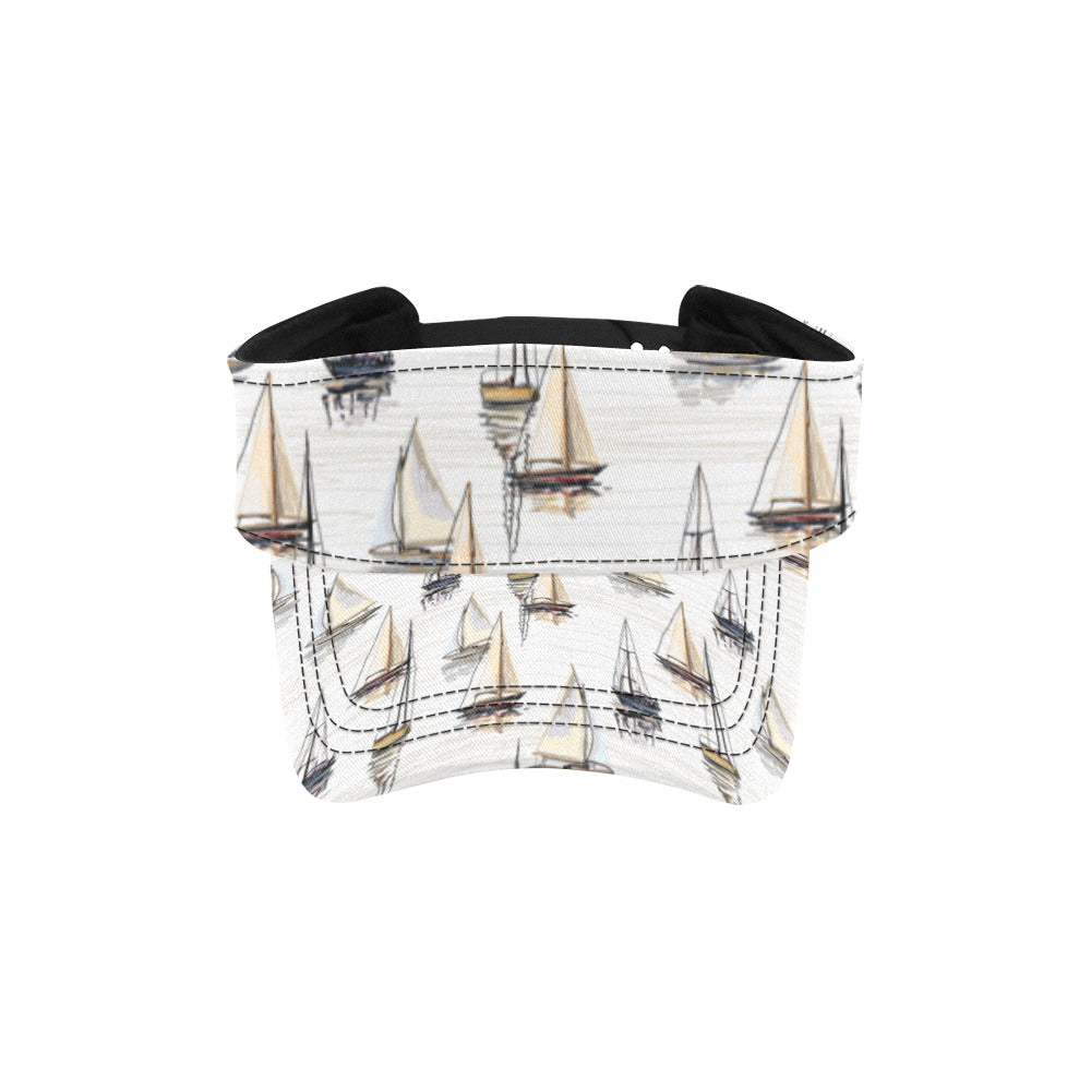 Sailboat Paint Pattern Print Design LKS307 Unisex Sun Visor