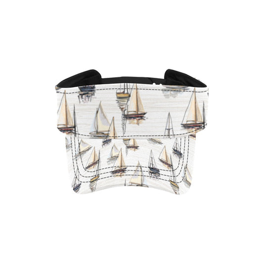 Sailboat Paint Pattern Print Design LKS307 Unisex Sun Visor