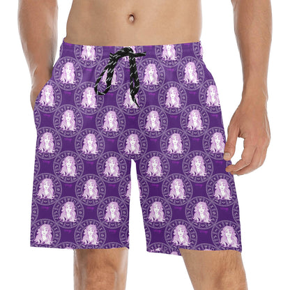 Virgo Print Design LKS301 Men's Swim Trunks Beach Shorts