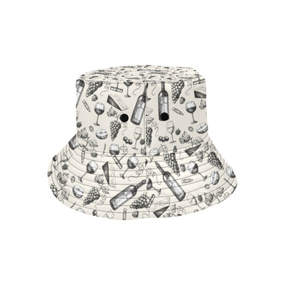 Wine Themed Print Design LKS306 Unisex Bucket Hat