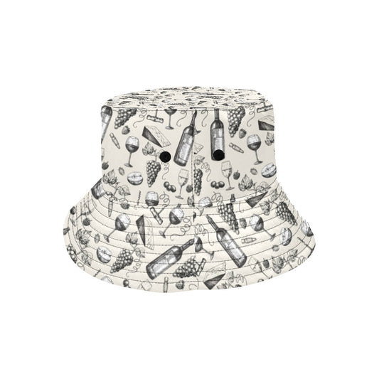 Wine Themed Print Design LKS306 Unisex Bucket Hat