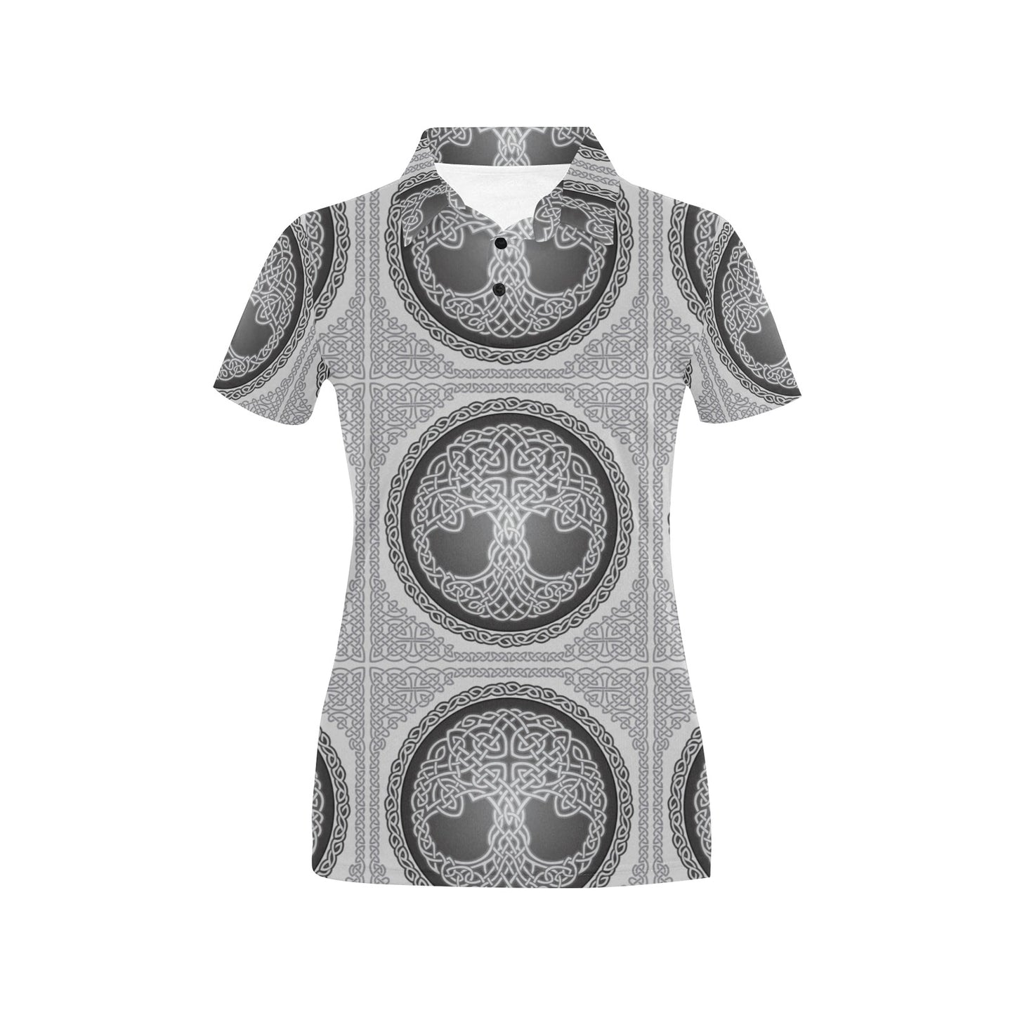 Celtic Tree of life Print Women's Polo Shirt