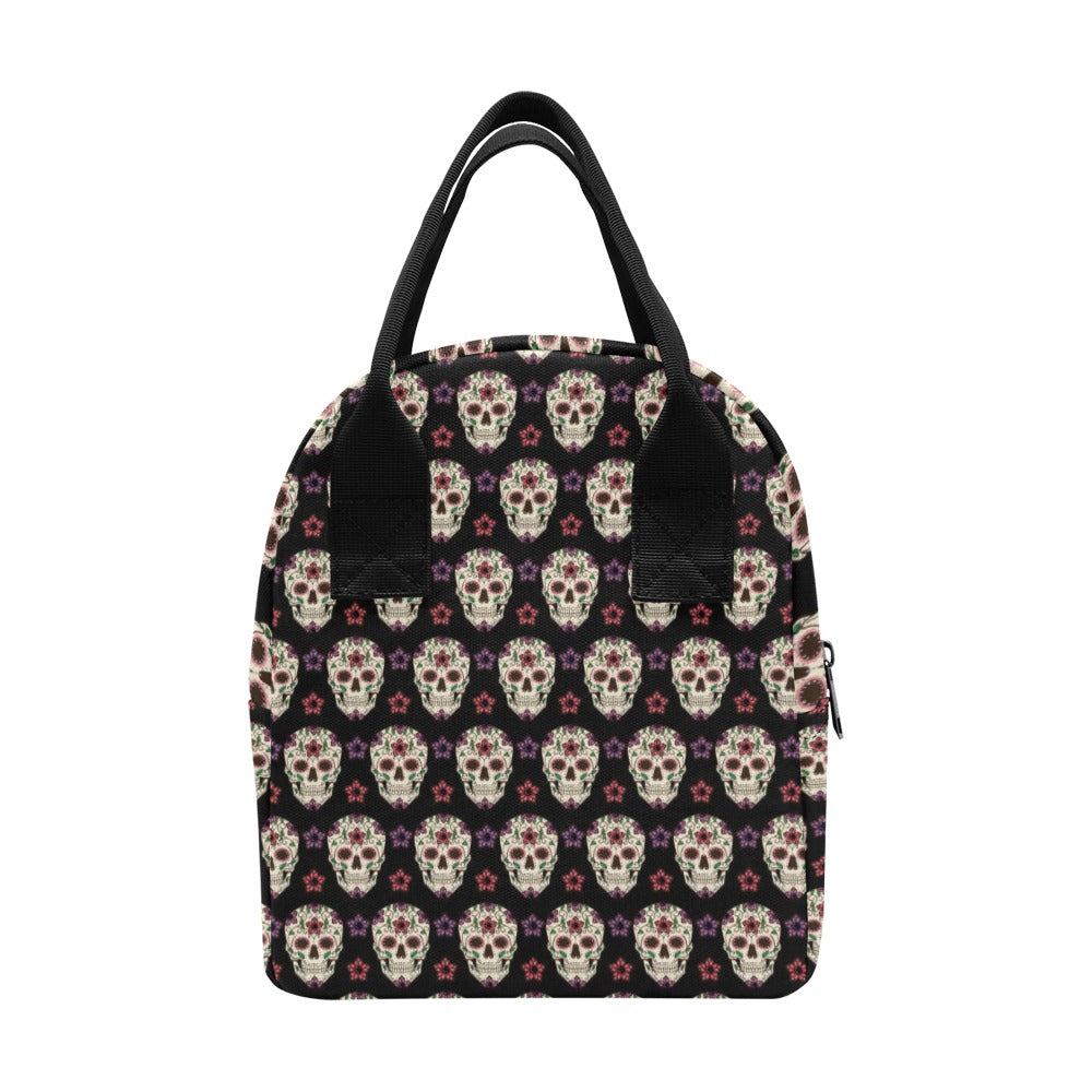 Sugar Skull Print Design LKS304 Insulated Lunch Bag