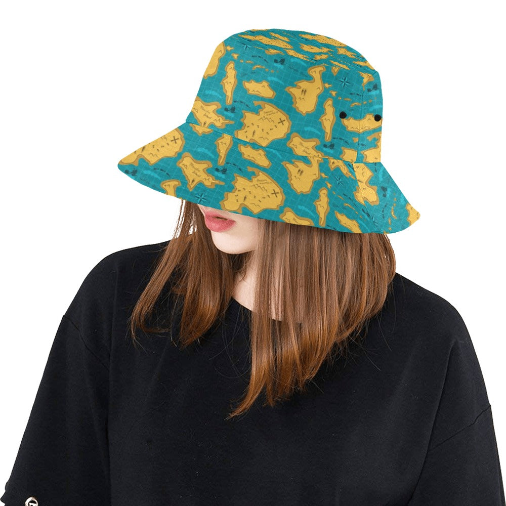 World Map Print Design LKS301 Unisex Bucket Hat