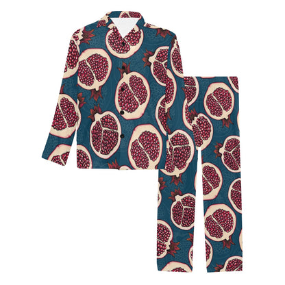 Pomegranate Pattern Print Design PG02 Men's Long Pajama Set