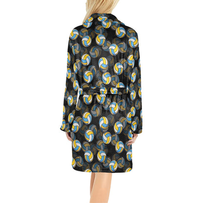 Volleyball Print Design LKS302 Women's Fleece Robe