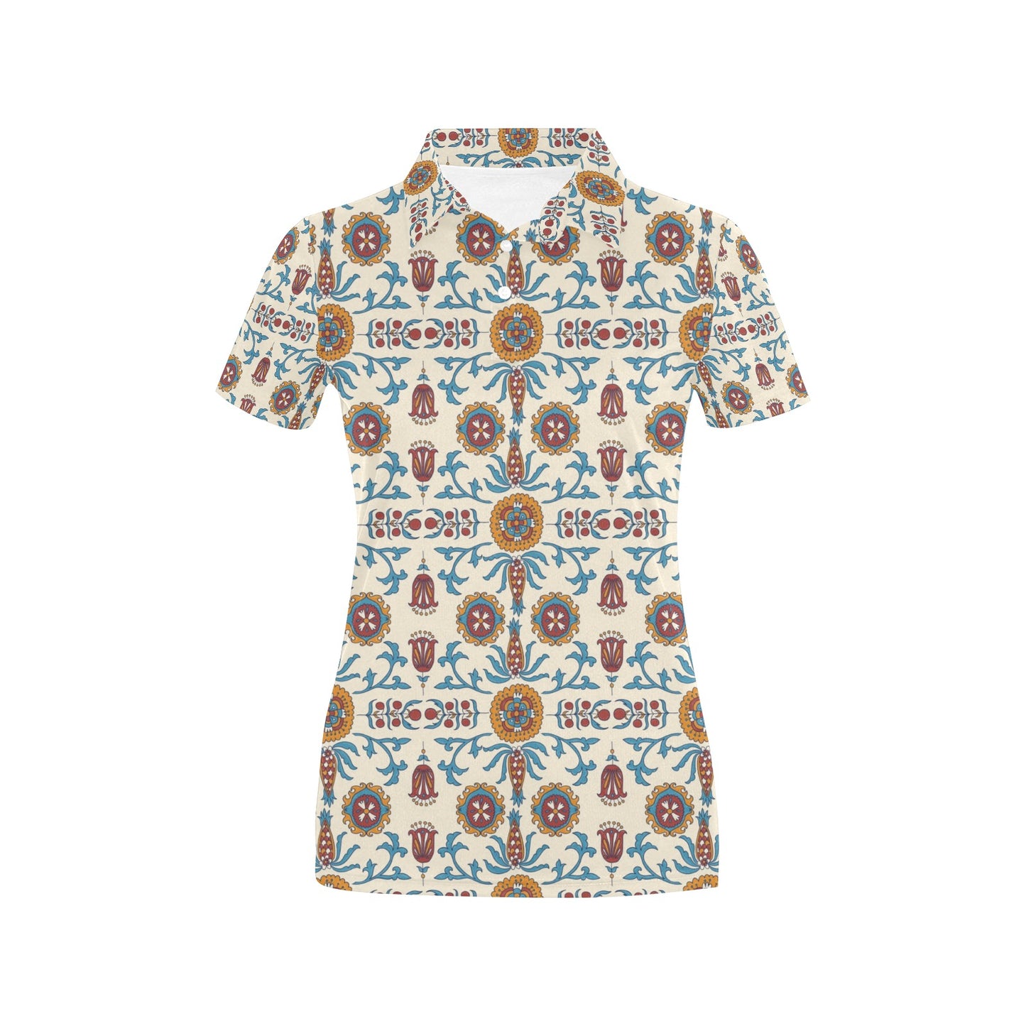 Suzani Print Design LKS301 Women's Polo Shirt