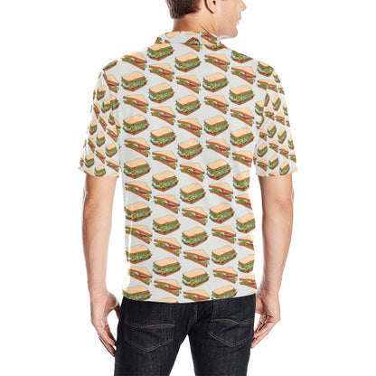 Sandwich Print Design LKS302 Men Polo Shirt