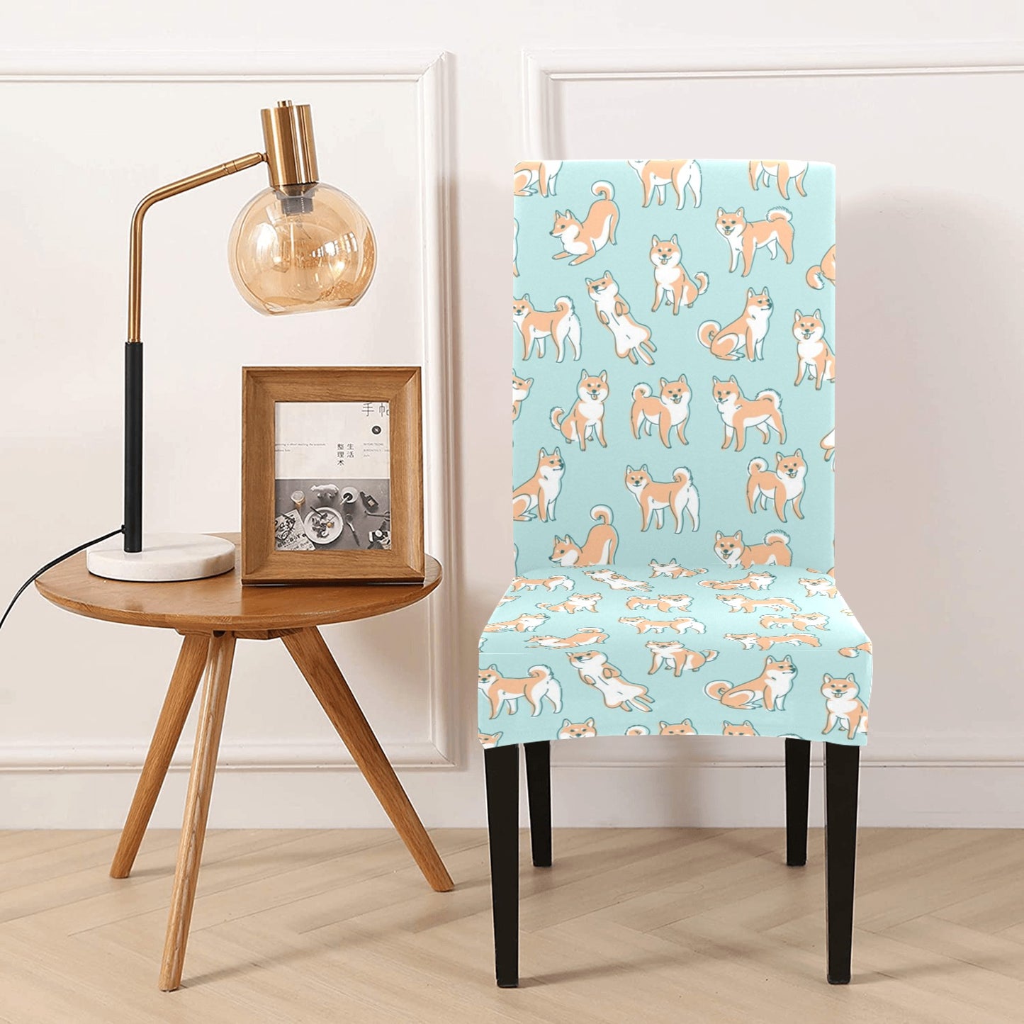 Shiba Inu Print Design LKS304 Dining Chair Slipcover