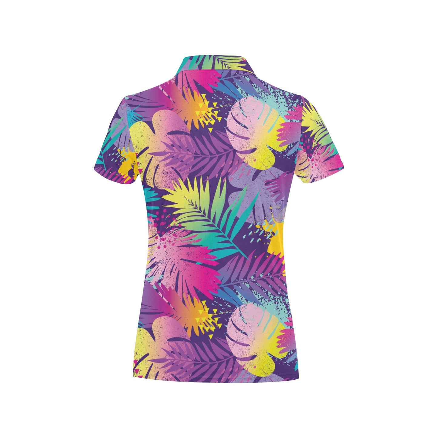 Palm Leaf Pattern Print Design A04 Women's Polo Shirt