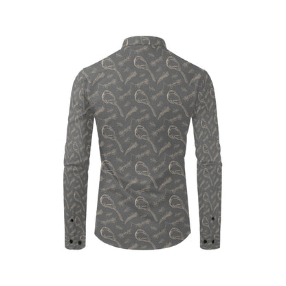 Steak Print Design LKS302 Men's Long Sleeve Dress Shirt
