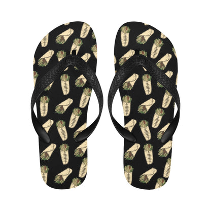 Burrito Print Design LKS303 Flip Flops
