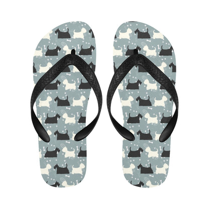 Scottish Terriers Print Design LKS301 Flip Flops