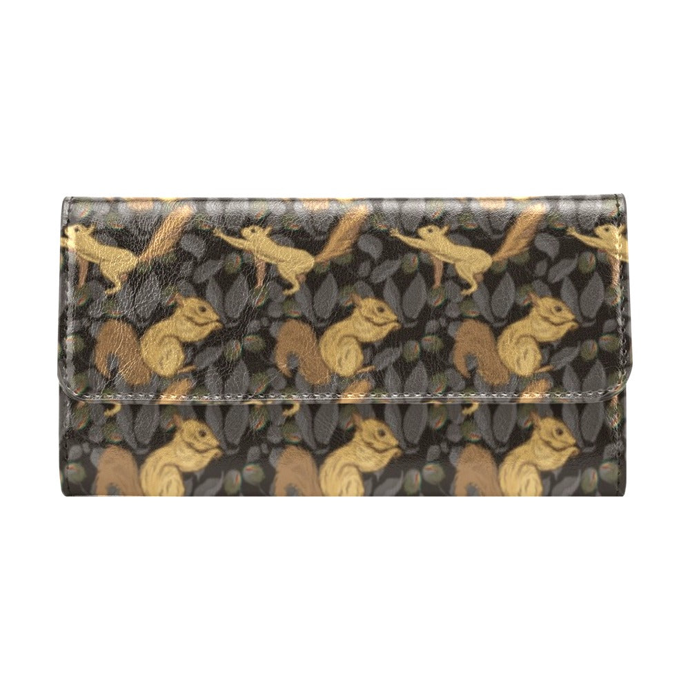 Squirrel Print Design LKS309 Women's Trifold Wallet