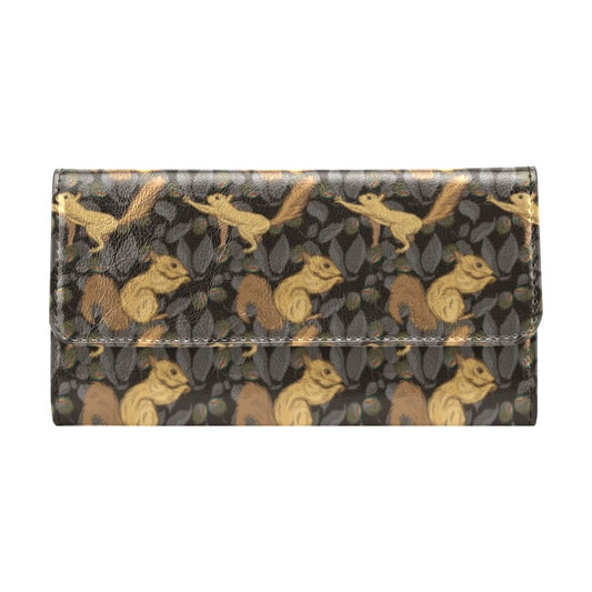 Squirrel Print Design LKS309 Women's Trifold Wallet