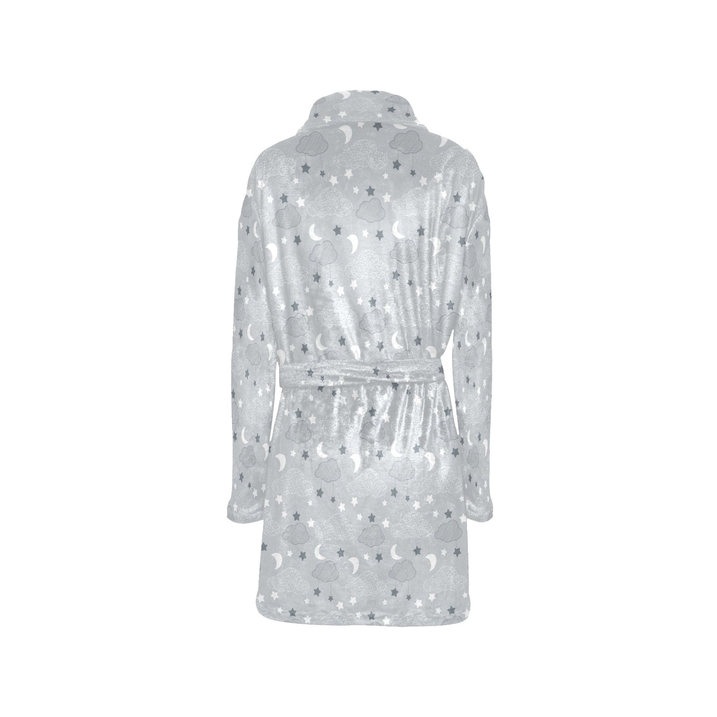 Cloud Pattern Print Design 04 Women's Fleece Robe