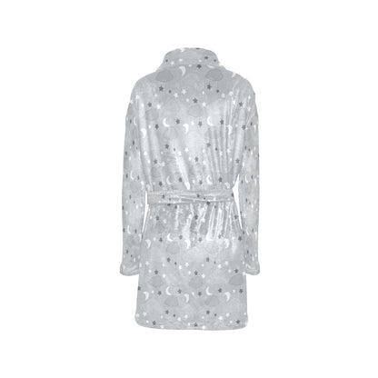 Cloud Pattern Print Design 04 Women's Fleece Robe