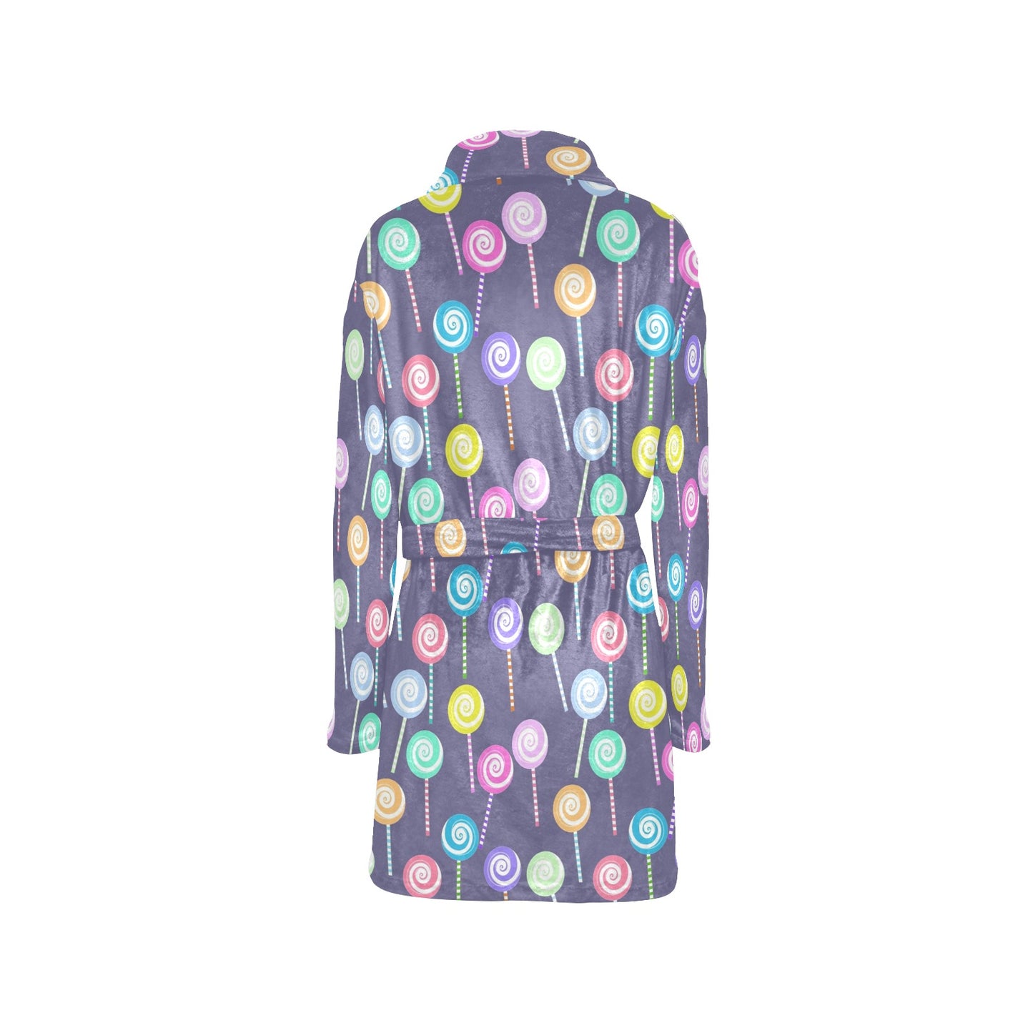 Lollipop Pattern Print Design LL03 Women's Fleece Robe