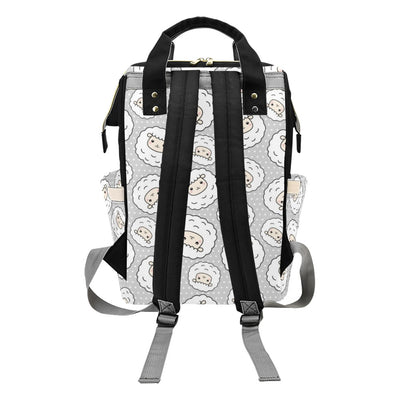 Sheep Print Design LKS401 Diaper Bag Backpack