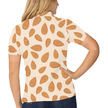 Almond Pattern Print Design 03 Women's Polo Shirt