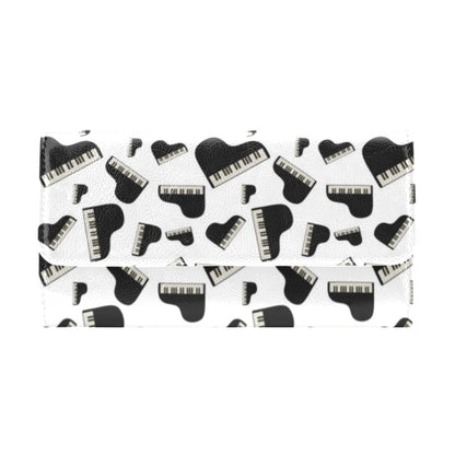 Piano Print Design LKS405 Women's Trifold Wallet
