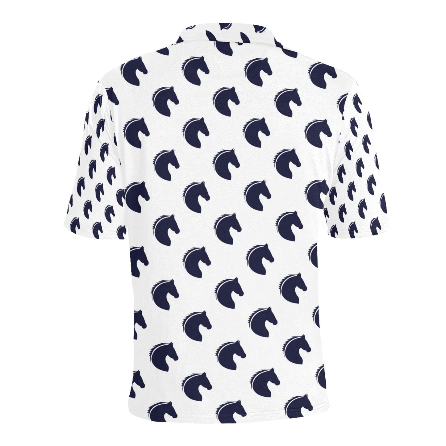 Horse Head Print Design LKS303 Men Polo Shirt