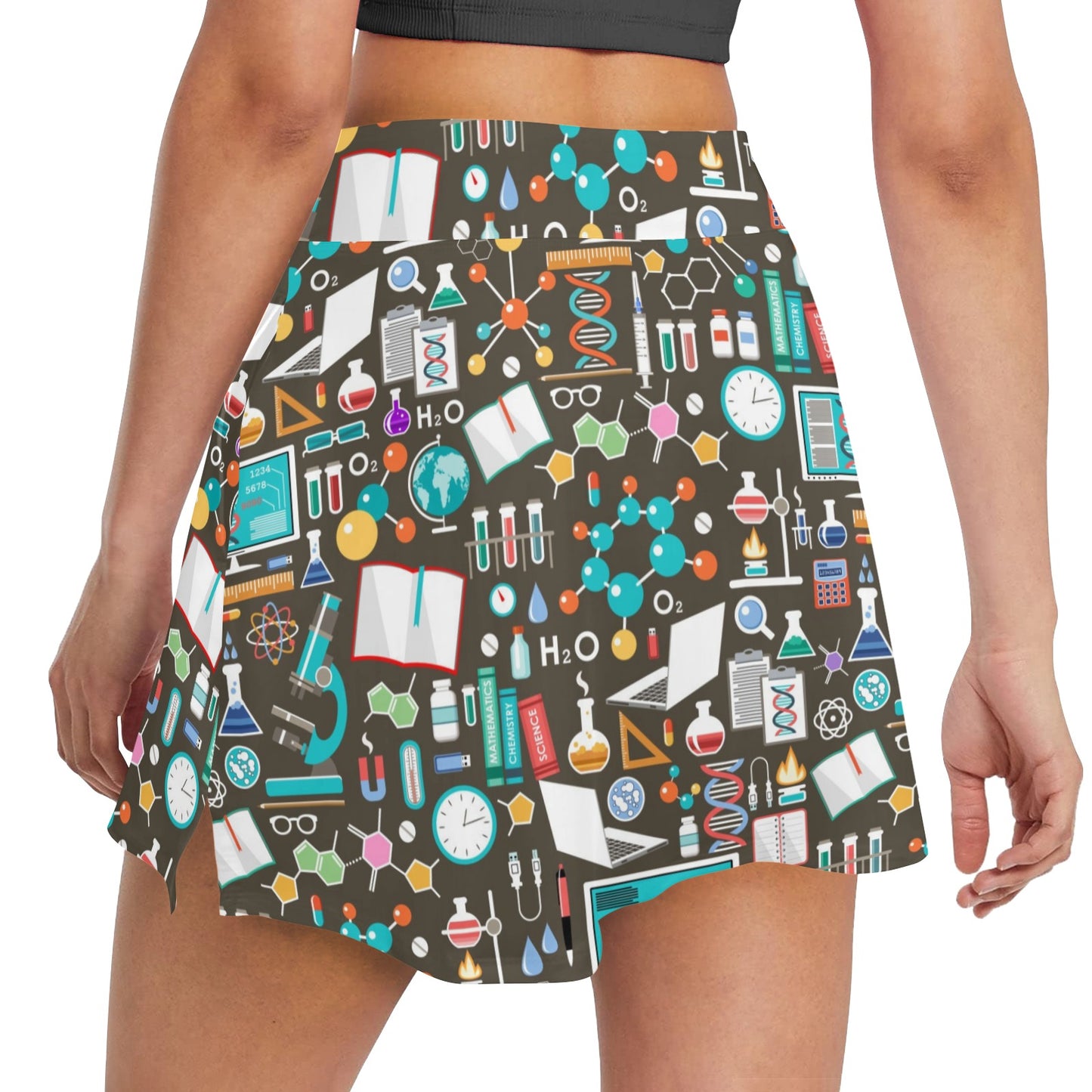 Science Print Design LKS303 17" Golf & Pickleball Skort with Pockets