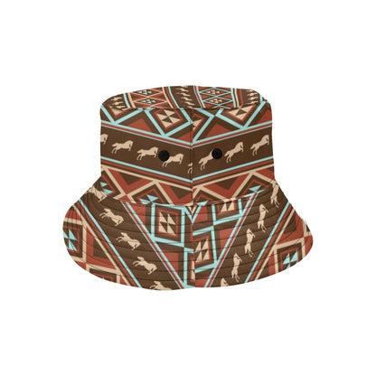 Western Horse Pattern Print LKS301 Unisex Bucket Hat