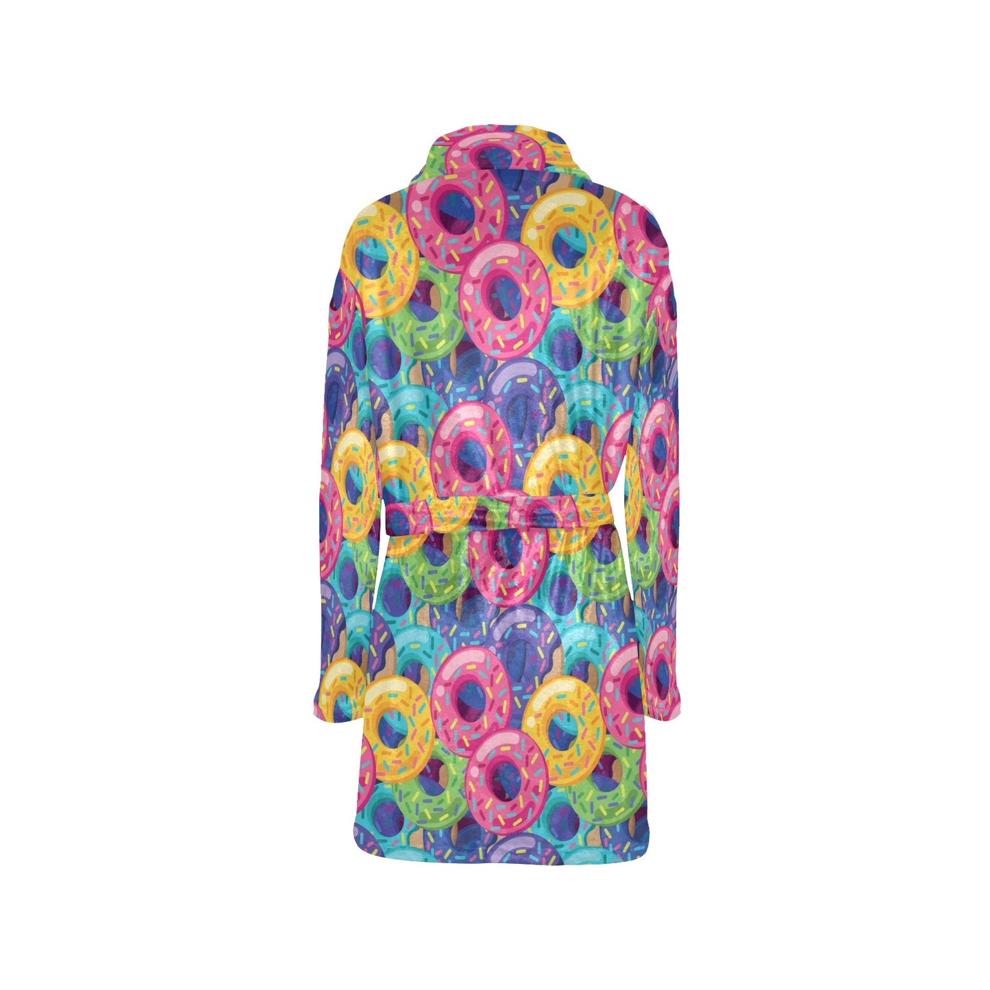 Donut Pattern Print Design DN010 Women's Fleece Robe