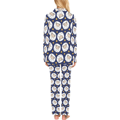 Sheep Print Design LKS402 Women's Long Pajama Set